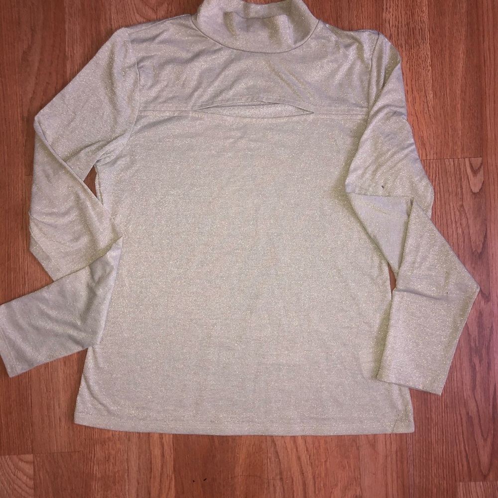 A long sparkly sleeve shirt